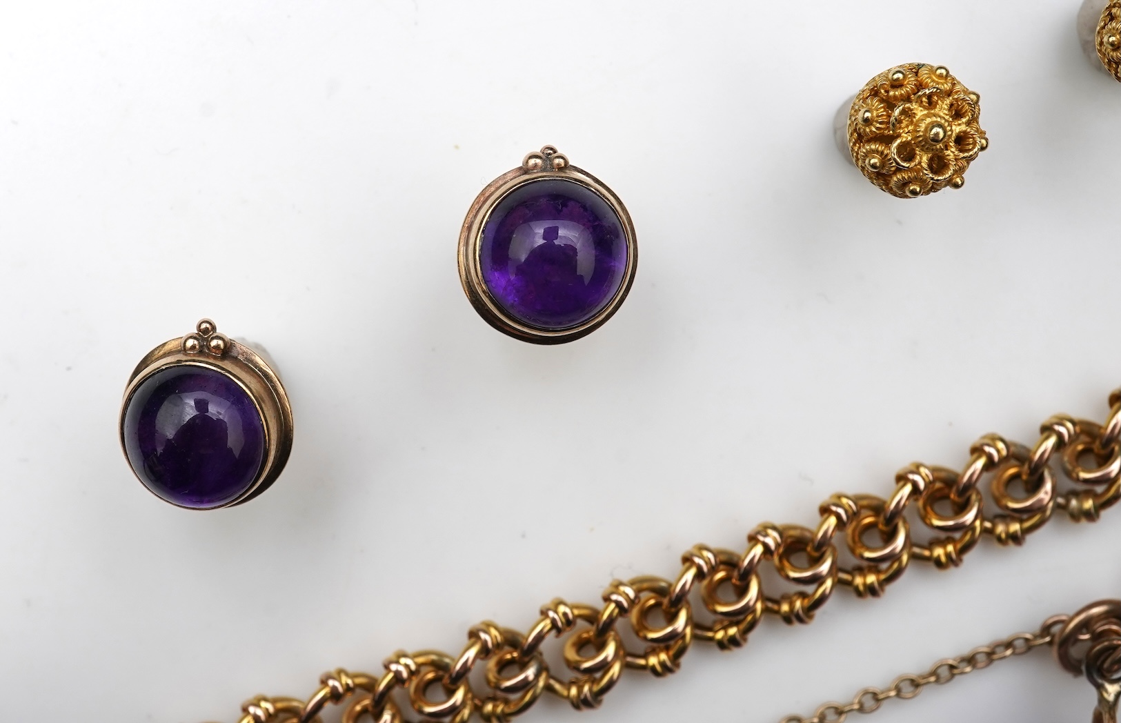 A collection of amethyst jewels